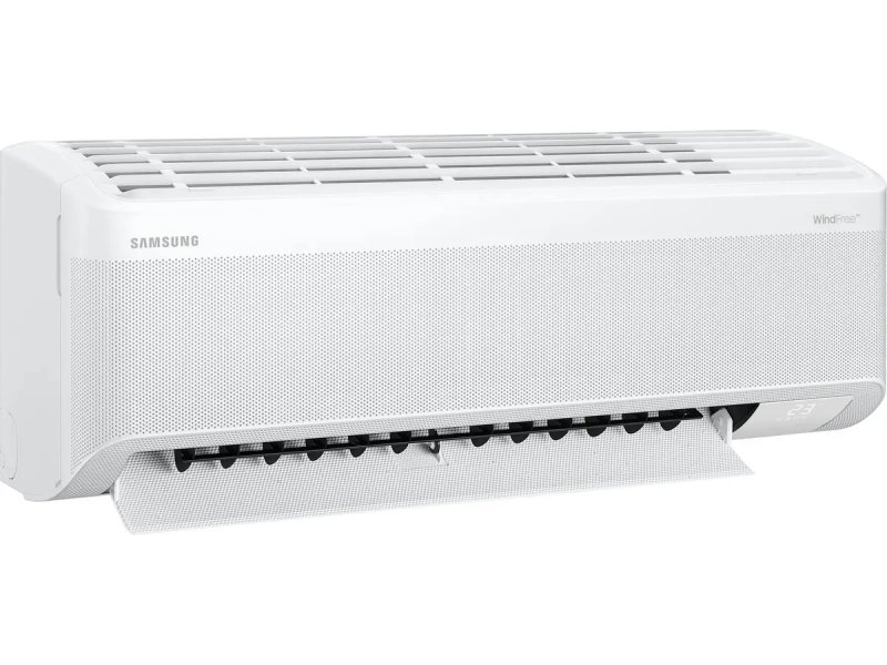 Samsung AR60F09C1DW открытие нижней жалюзийной панели демонстрация воздушного потока