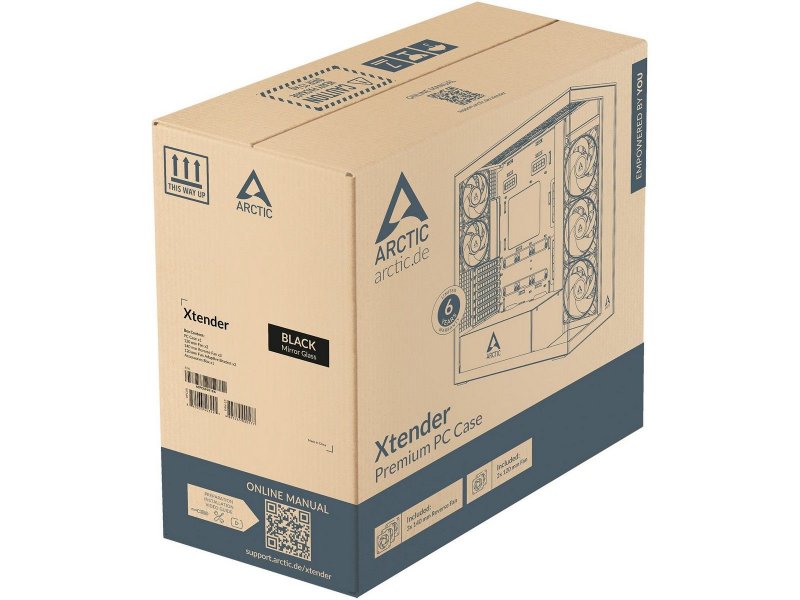 Корпус Arctic Xtender Mirror Black [ACPCC00018A] черный