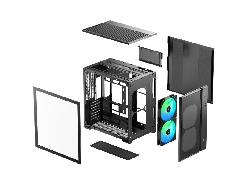 Корпус DeepCool CG590 MESH 2F [R-CG590MESH-BKANA2-G] черный