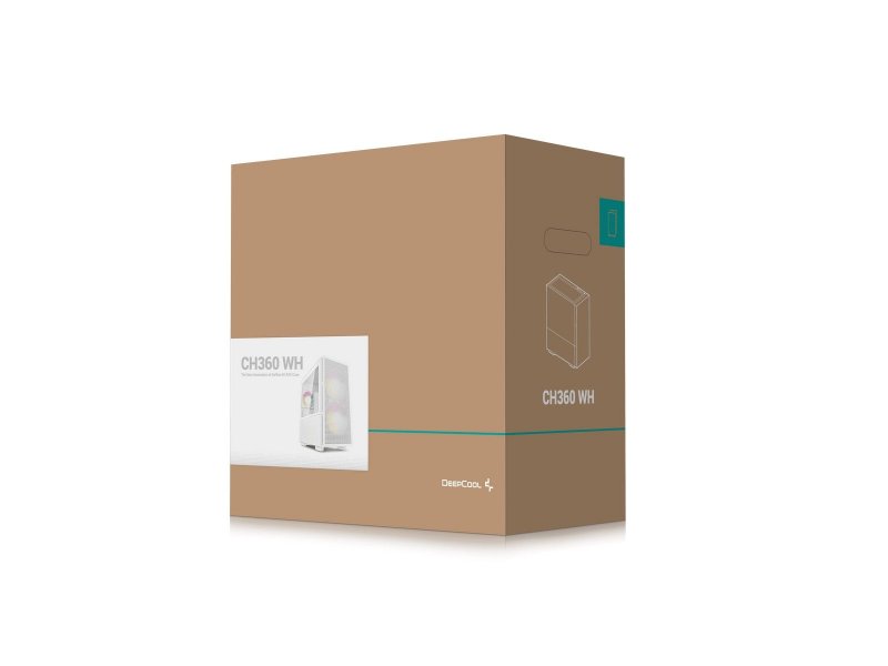 Корпус DeepCool CH360 [R-CH360-WHAPE3-G-1] белый