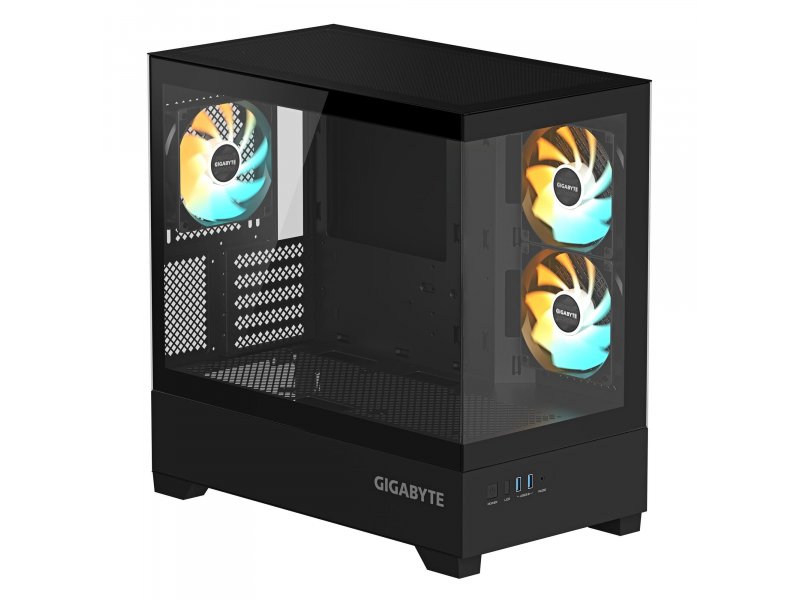 Корпус Gigabyte C201 Panoramic [C201P M-ATX CASE] черный