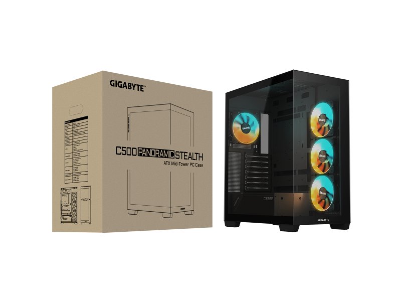 Корпус Gigabyte C500 PANORAMIC STEALTH [GB-C500P ST] черный