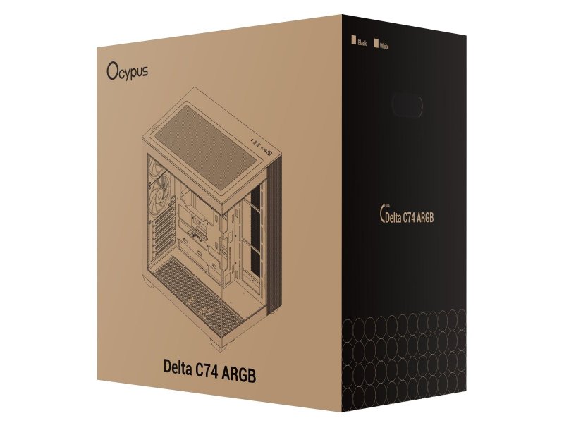 Корпус Ocypus Delta C74 ARGB [Delta-C74-WHD200XX-GL] белый