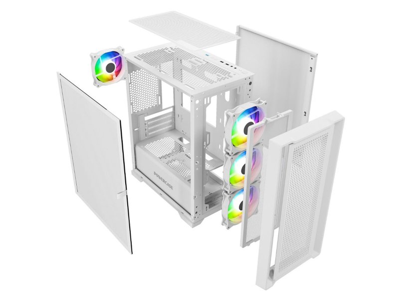 Корпус PowerCase Alisio Micro X4W V2 [CAMCXW-A4] белый