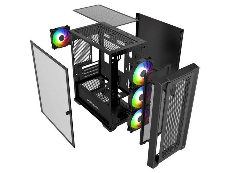 Корпус PowerCase ByteFlow Micro [CAMBFB-A4] черный