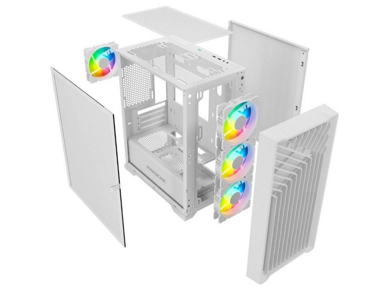 Корпус Powercase Mistral Micro X4W [CMMXW-L4] белый