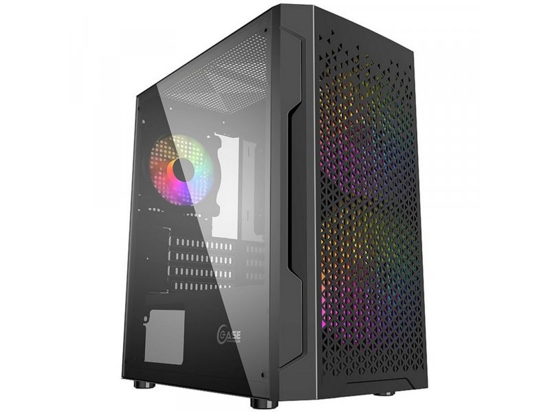 Корпус Powercase Mistral Micro Z3B Mesh LED [CMIMZB-L3] черный