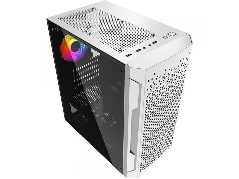 Корпус Powercase Mistral Micro Z3W Mesh LED [CMIMZW-L3] белый
