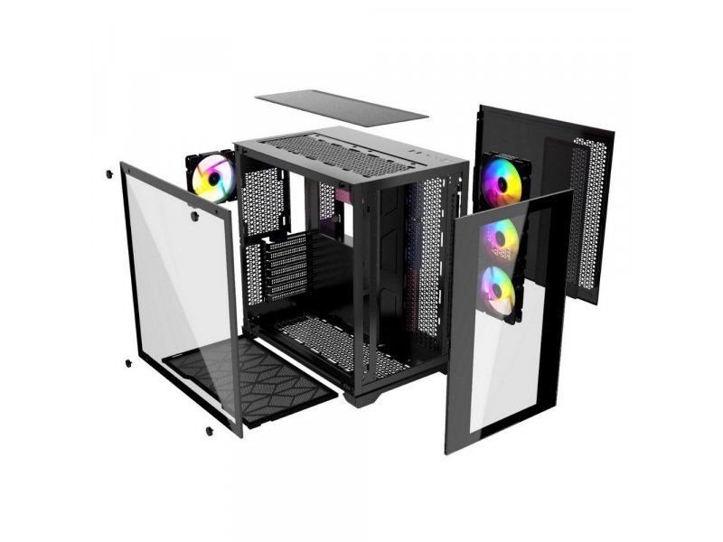 Корпус Powercase Vision Micro [CVBM-L4] черный