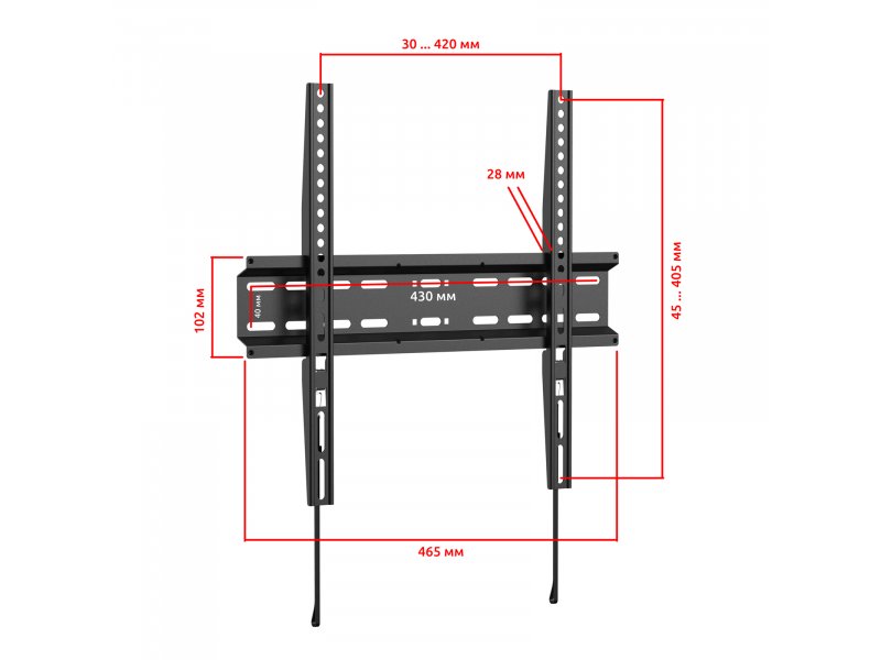 Фиксированный кронштейн Uniteki FN4401 черный Фиксированный кронштейн Uniteki FN4401 черный