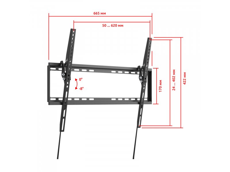 Наклонный кронштейн Uniteki TM1206 черный Наклонный кронштейн Uniteki TM1206 черный