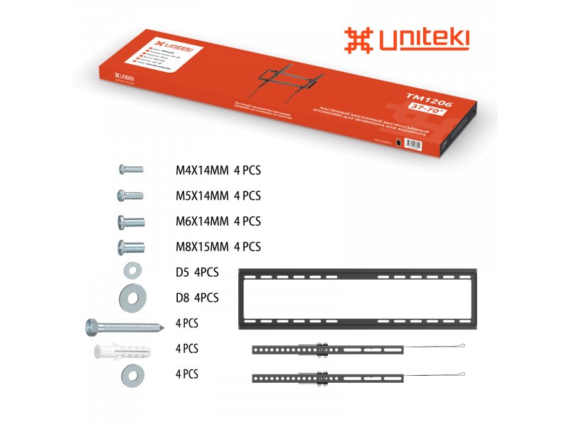 Наклонный кронштейн Uniteki TM1206 черный Наклонный кронштейн Uniteki TM1206 черный