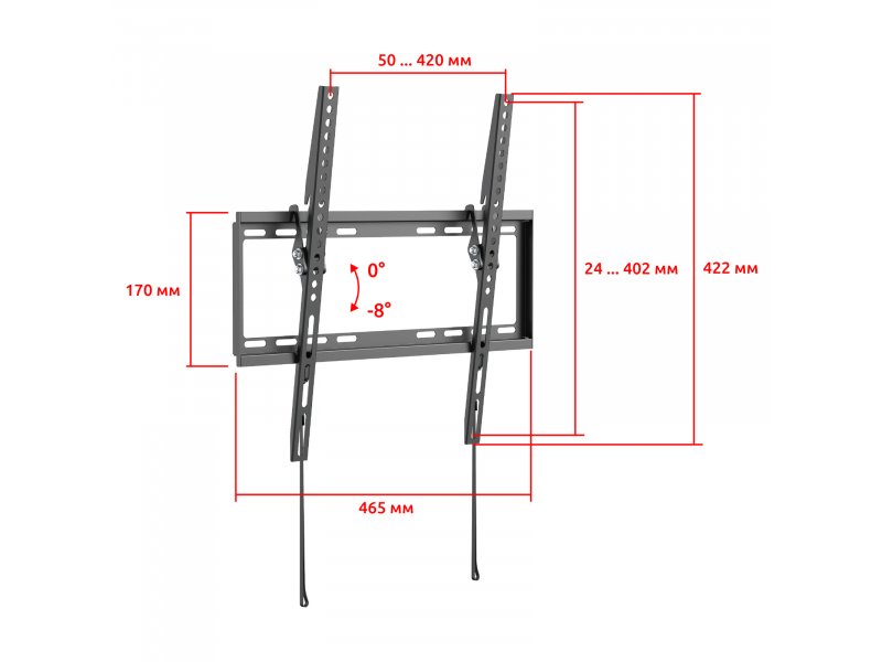 Наклонный кронштейн Uniteki TM1506 черный