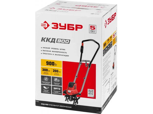 Электрический культиватор Зубр ККД-900, 0.9кВт