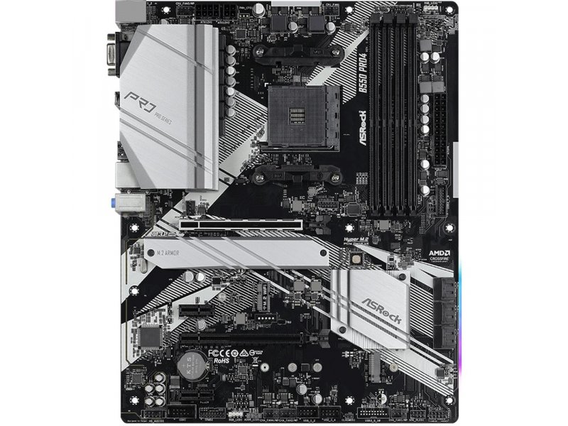 Материнская плата ASRock B550 Pro4, Socket AM4, AMD B550, ATX, RTL