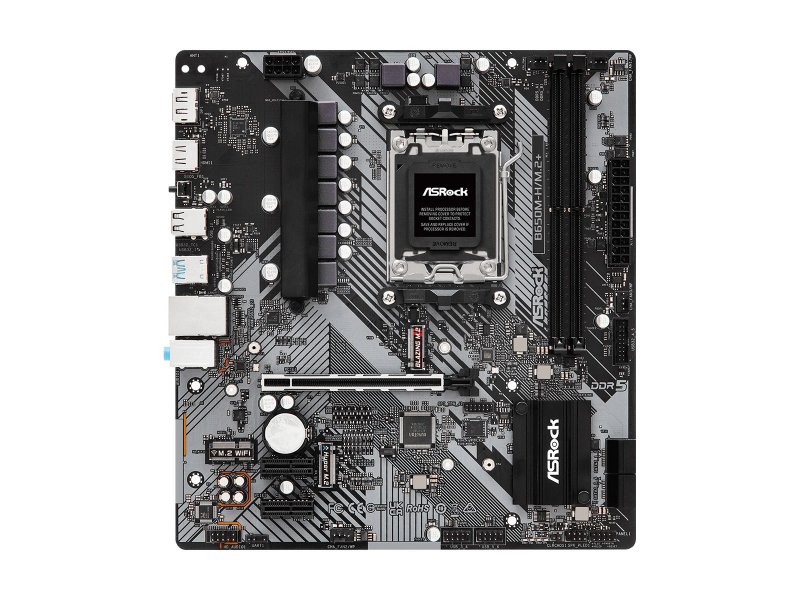 Материнская плата ASRock B650M-H/M.2+, Socket AM5, AMD B650, mATX, RTL