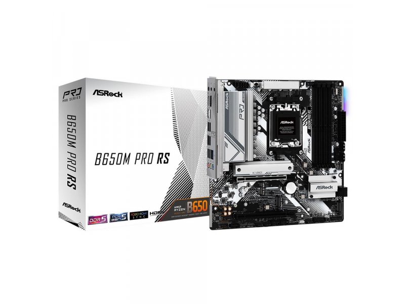 Материнская плата ASRock B650M PRO RS, Socket AM5, AMD B650, mATX, RTL Материнская плата ASRock B650M PRO RS, Socket AM5, AMD B650, mATX, RTL