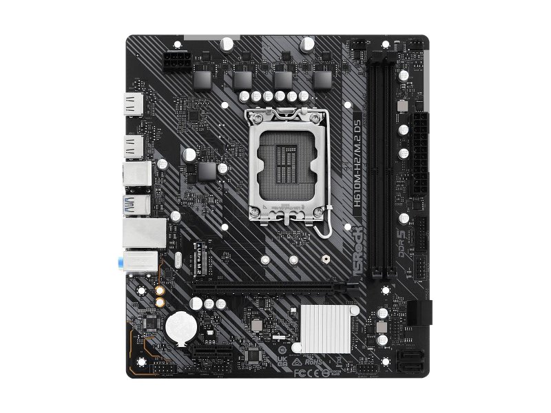 Материнская плата ASRock H610M-H2/M.2 D5, Socket LGA 1700, Intel H610, mATX, RTL