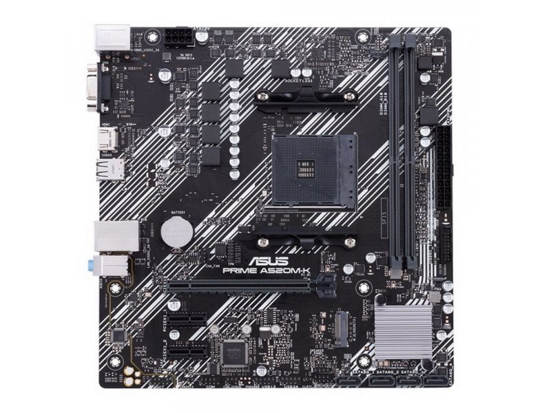 Материнская плата Asus A520M-K, Socket AM4, AMD A520, mATX, RTL [90MB1500-M0EAY0]