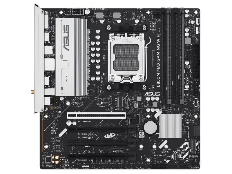 Материнская плата Asus B850m Max Gaming Wifi, Socket AM5, AMD B850, mATX, RTL [90MB1LL0-M0EAY0]