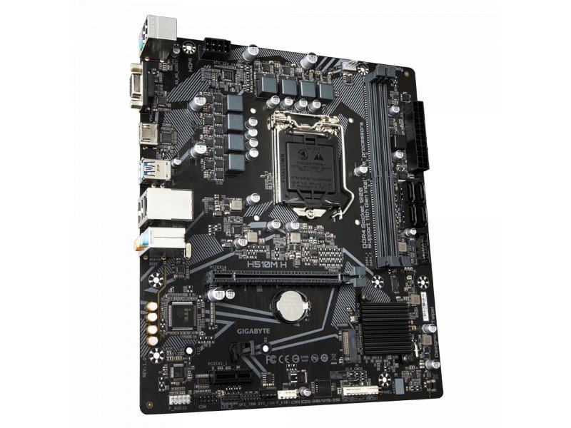 Материнская плата Gigabyte H510M H, Socket LGA 1200, Intel H510, mATX, RTL
