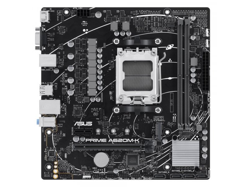 Материнская плата Asus Prime A620M-K, Socket AM5, AMD A620, mATX, RTL [90MB1F40-M0EAY0]