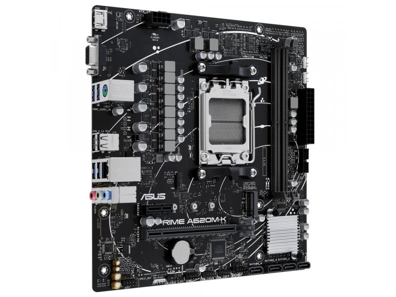 Материнская плата Asus Prime A620M-K, Socket AM5, AMD A620, mATX, RTL [90MB1F40-M0EAY0]