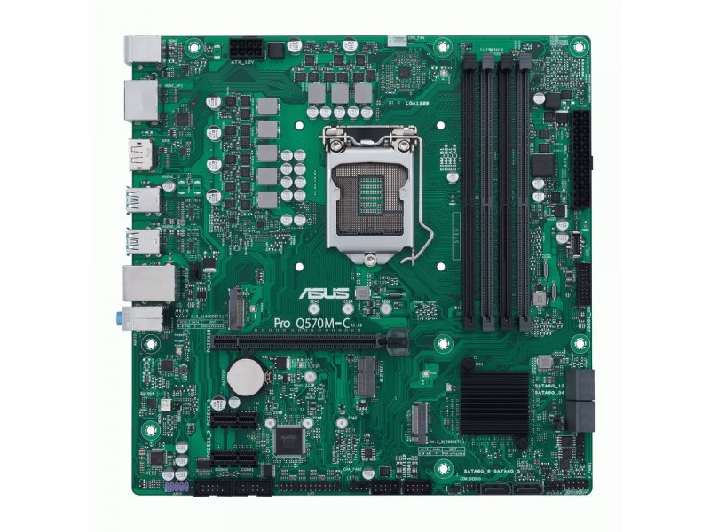 Материнская плата Asus Pro Q570m-c/csm, Socket LGA 1200, Intel Q570, mATX, RTL [90MB1700-M0EAYC]