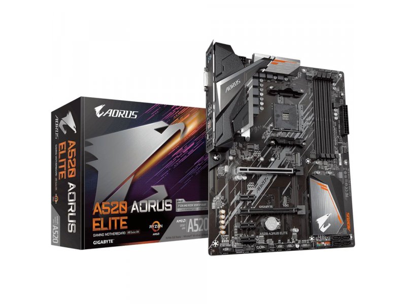 Материнская плата Gigabyte A520 Aorus Elite, Socket AM4, AMD A520, ATX, RTL