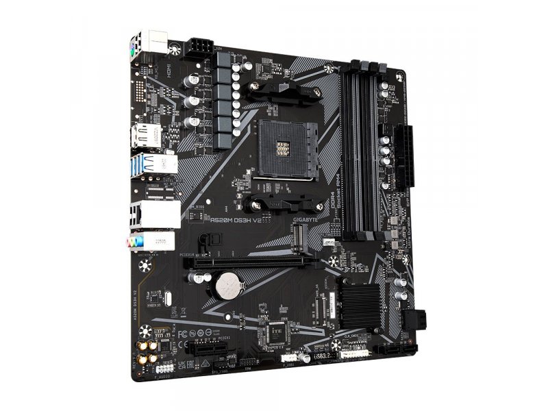 Материнская плата Gigabyte A520M DS3H V2, Socket AM4, AMD A520, mATX, RTL Материнская плата Gigabyte A520M DS3H V2, Socket AM4, AMD A520, mATX, RTL