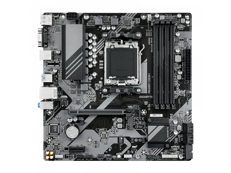 Материнская плата Gigabyte A620M DS3H, Socket AM5, AMD A620, mATX, RTL