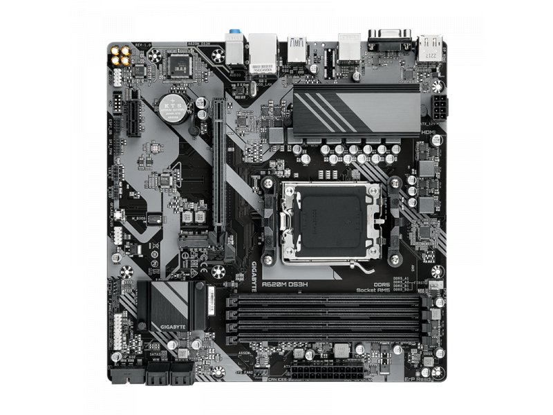 Материнская плата Gigabyte A620M DS3H, Socket AM5, AMD A620, mATX, RTL