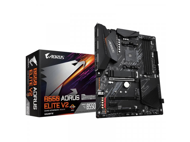 Материнская плата Gigabyte B550 Aorus Elite V2, Socket AM4, AMD B550, ATX, RTL Материнская плата Gigabyte B550 Aorus Elite V2, Socket AM4, AMD B550, ATX, RTL