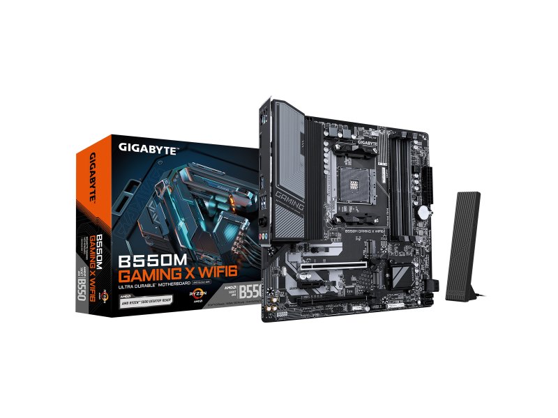 Материнская плата Gigabyte B550m Gaming X Wifi6, Socket AM4, AMD B550, mATX, RTL Материнская плата Gigabyte B550m Gaming X Wifi6, Socket AM4, AMD B550, mATX, RTL