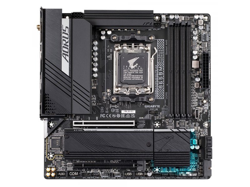 Материнская плата Gigabyte B650m Aorus Elite Ax, Socket AM5, AMD B650, mATX, RTL
