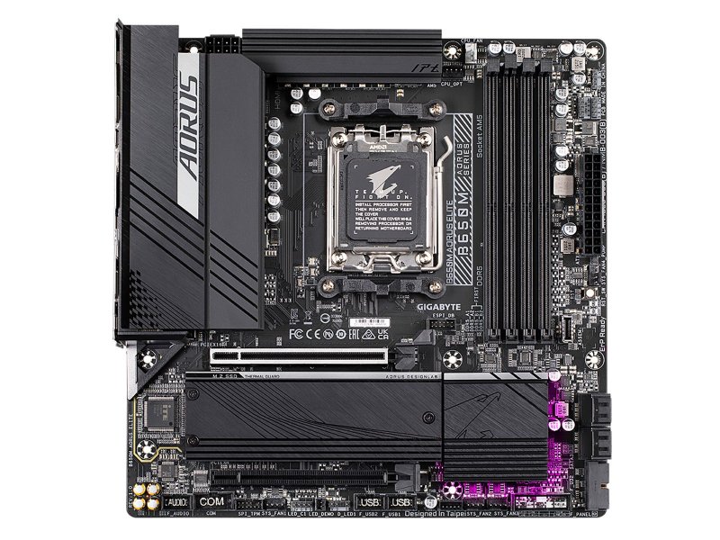 Материнская плата Gigabyte B650m Aorus Elite, Socket AM5, AMD B650, mATX, RTL