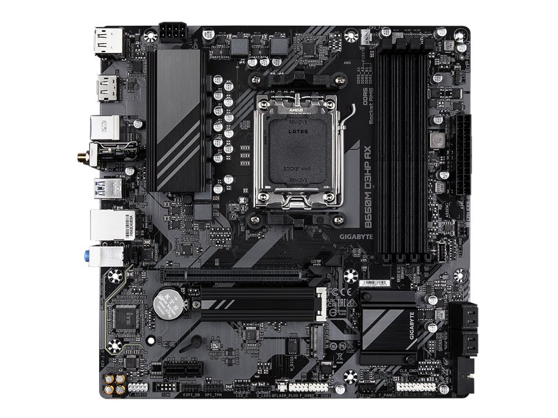 Материнская плата Gigabyte B650M D3HP AX, Socket AM5, AMD B650, mATX, RTL