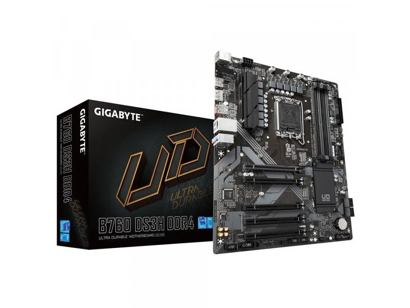 Материнская плата Gigabyte B760 DS3H, Socket LGA 1700, Intel B760, ATX, RTL
