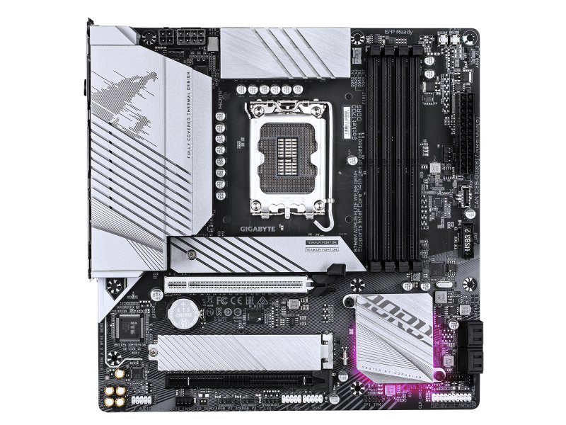 Материнская плата Gigabyte B760m Aorus Elite Wifi6e Gen5, Socket LGA 1700, Intel B760, mATX, RTL