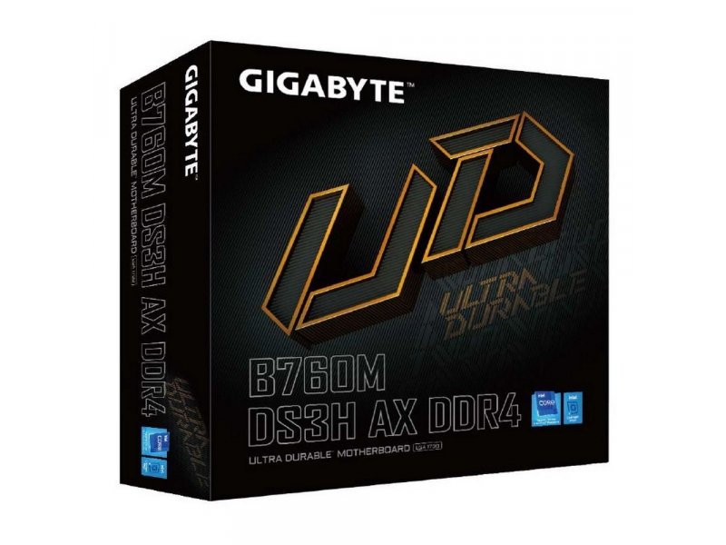 Материнская плата Gigabyte B760m Ds3h Ax, Socket LGA 1700, Intel B760, mATX, RTL