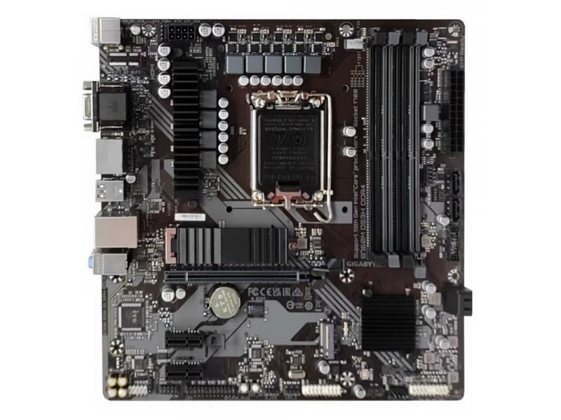 Материнская плата Gigabyte B760M DS3H DDR4, Socket LGA 1700, Intel B760, mATX, RTL