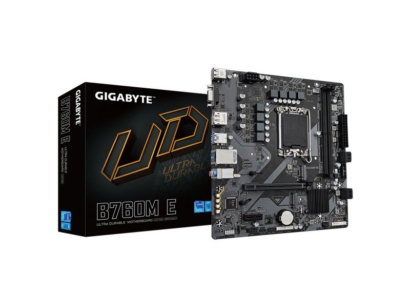 Материнская плата Gigabyte B760M E, Socket LGA 1700, Intel B760, mATX, RTL Материнская плата Gigabyte B760M E, Socket LGA 1700, Intel B760, mATX, RTL
