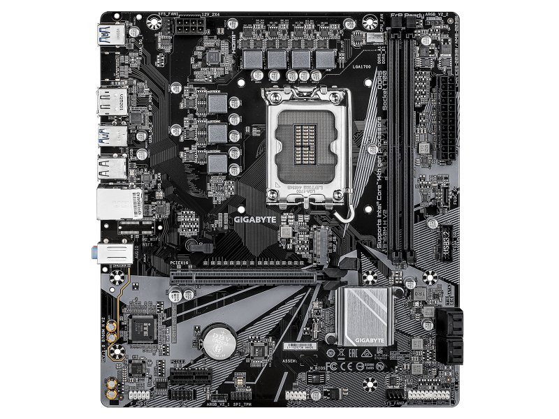 Материнская плата Gigabyte B760M H V2, Socket LGA 1700, Intel B760, mATX, RTL
