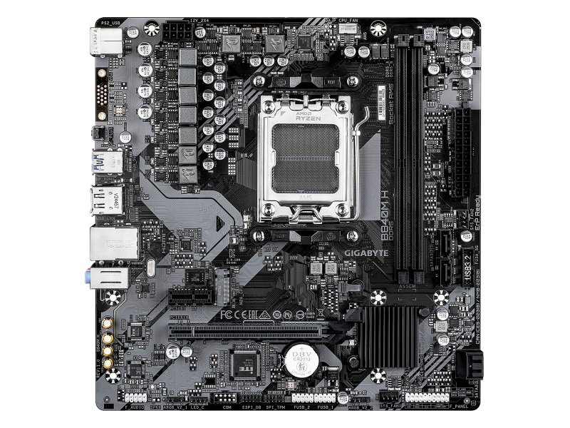 Материнская плата Gigabyte B840M H, Socket AM5, AMD B840, mATX, RTL