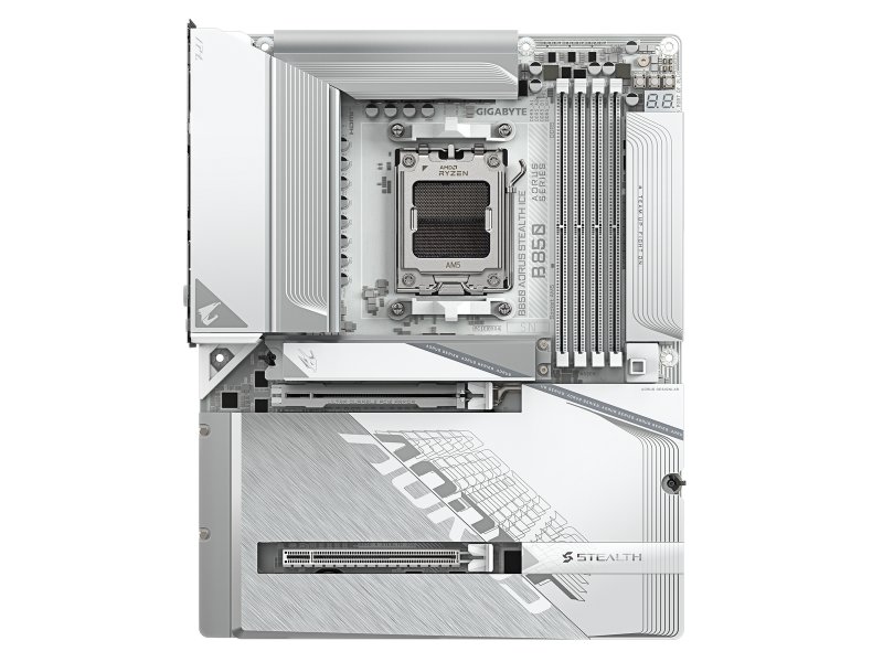 Материнская плата Gigabyte B850 Aorus Stealth Ice, Socket AM5, AMD B850, ATX, RTL