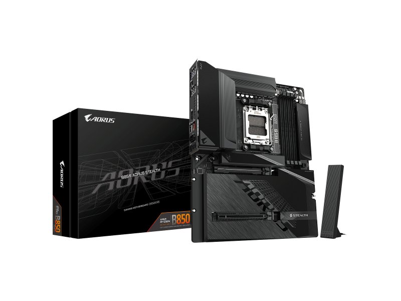 Материнская плата Gigabyte B850 Aorus Stealth, Socket AM5, AMD B850, ATX, RTL Материнская плата Gigabyte B850 Aorus Stealth, Socket AM5, AMD B850, ATX, RTL