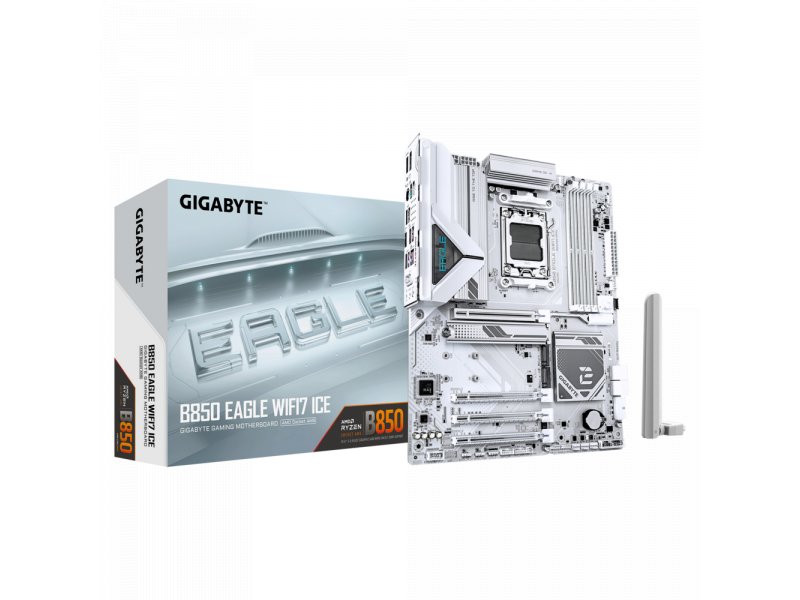 Материнская плата Gigabyte B850 Eagle Wifi7 Ice, Socket AM5, AMD B850, ATX, RTL