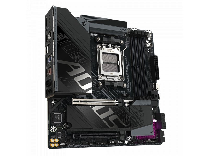 Материнская плата Gigabyte B850m Aorus Elite Wifi6e, Socket AM5, AMD B850, mATX, RTL Материнская плата Gigabyte B850m Aorus Elite Wifi6e, Socket AM5, AMD B850, mATX, RTL