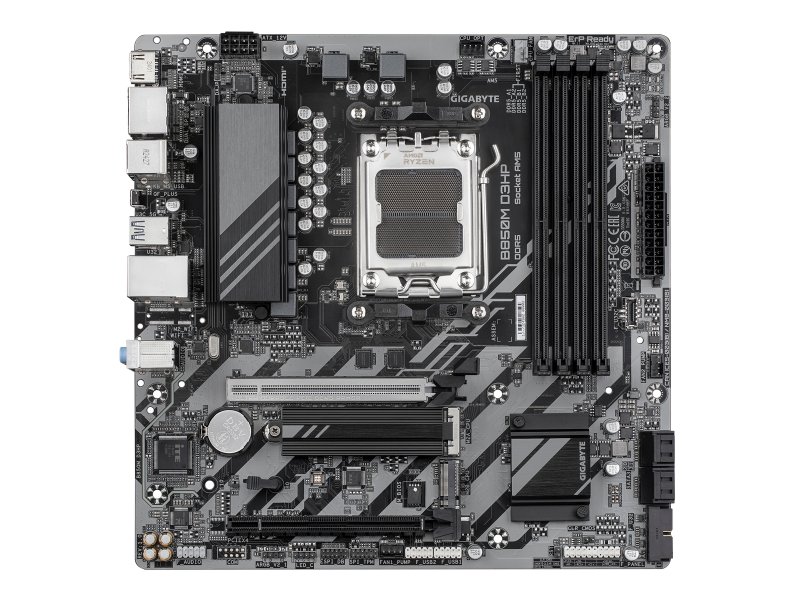 Материнская плата Gigabyte B850M D3HP, Socket AM5, AMD B850, mATX, RTL
