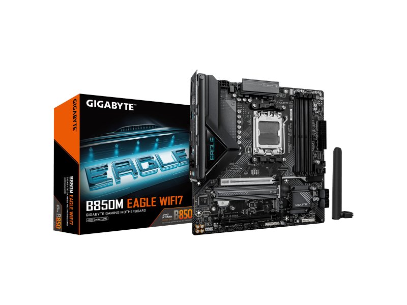 Материнская плата Gigabyte B850m Eagle Wifi7, Socket AM5, AMD B850, mATX, RTL Материнская плата Gigabyte B850m Eagle Wifi7, Socket AM5, AMD B850, mATX, RTL